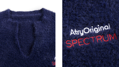 BLUE FAUX MINK SWEATER I-0073