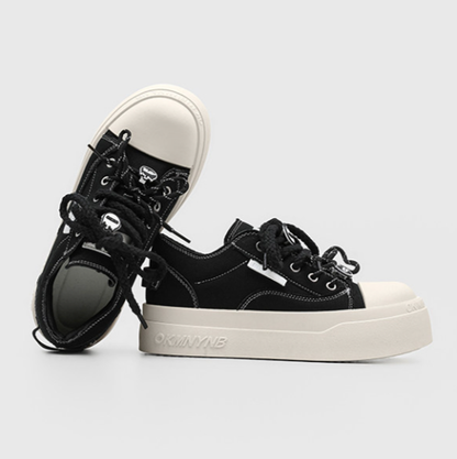 DENIM PLATFORM SNEAKERS I-0247