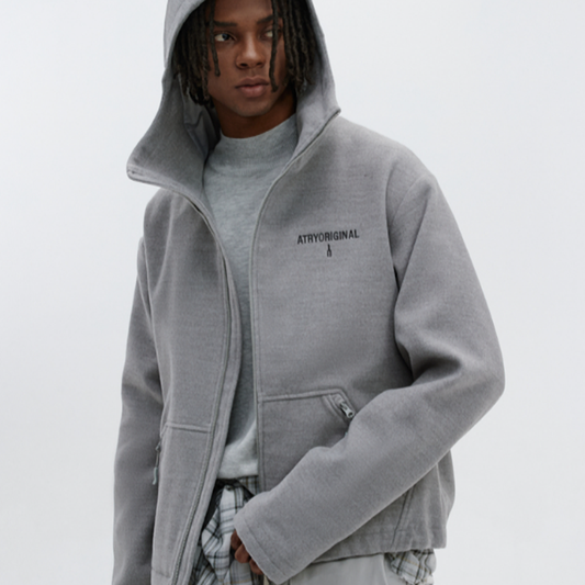 HEAVYWEIGHT TWEED HOODIE JACKET I-0077