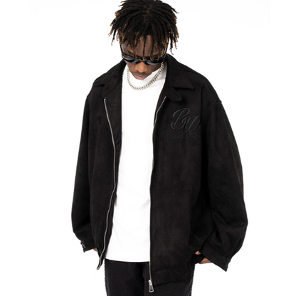RETRO SUEDE BOMBER JACKET I-0023