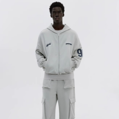 RETRO EMBROIDERED HOODED JACKET I-0066