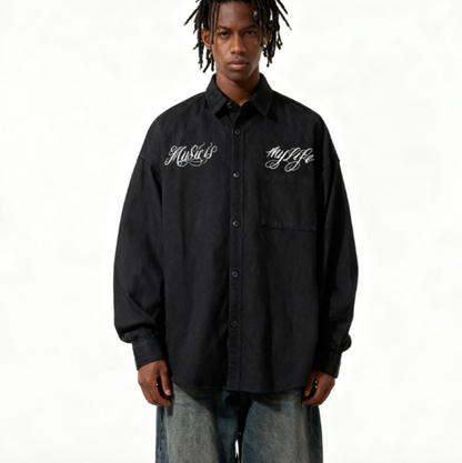 VINTAGE CHICANO TATTOO WORK SHIRT I-0170