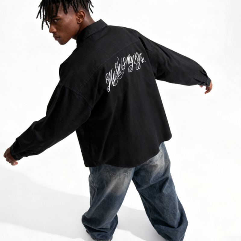 VINTAGE CHICANO TATTOO WORK SHIRT I-0170