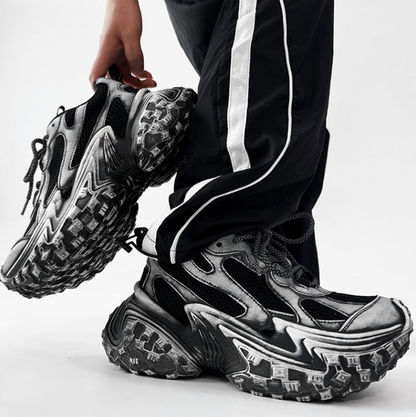 BLACK KNIGHTS THICK SOLE SNEAKERS I-0203