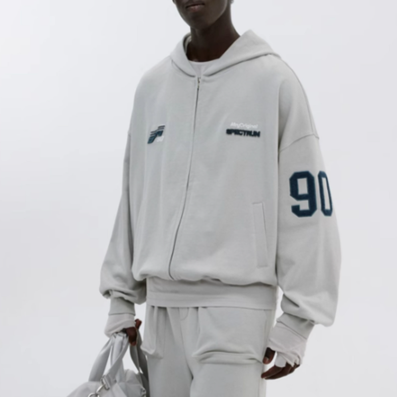 RETRO EMBROIDERED HOODED JACKET I-0066