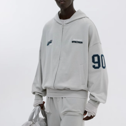 RETRO EMBROIDERED HOODED JACKET I-0066