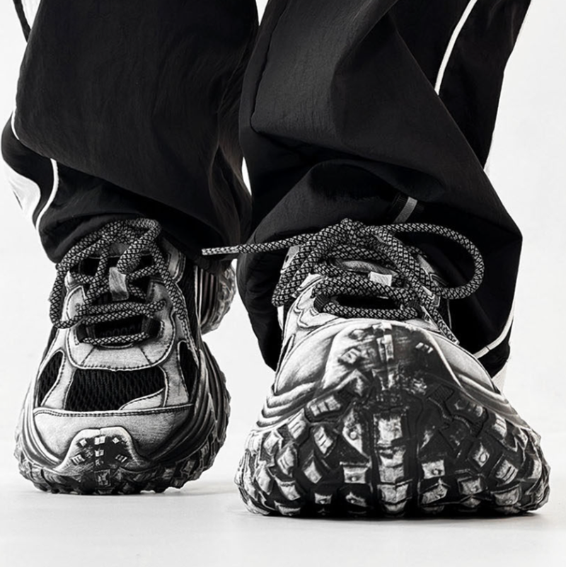 BLACK KNIGHTS THICK SOLE SNEAKERS I-0203