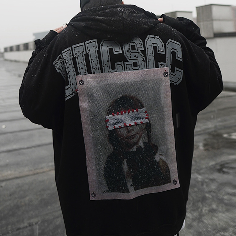 RETRO HIP-HOP HOODED SWEATSHIRT I-0149