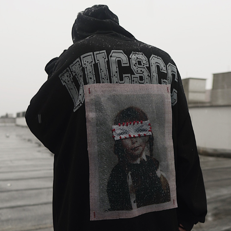 RETRO HIP-HOP HOODED SWEATSHIRT I-0149