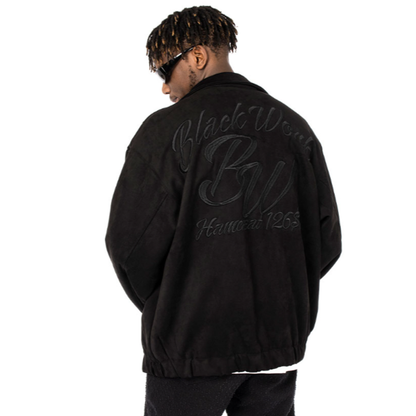 RETRO SUEDE BOMBER JACKET I-0023