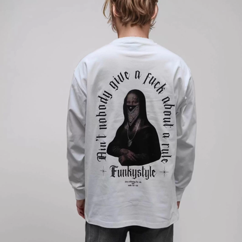 RETRO BBOY OVERSIZED LONG SLEEVE TEE I-0123