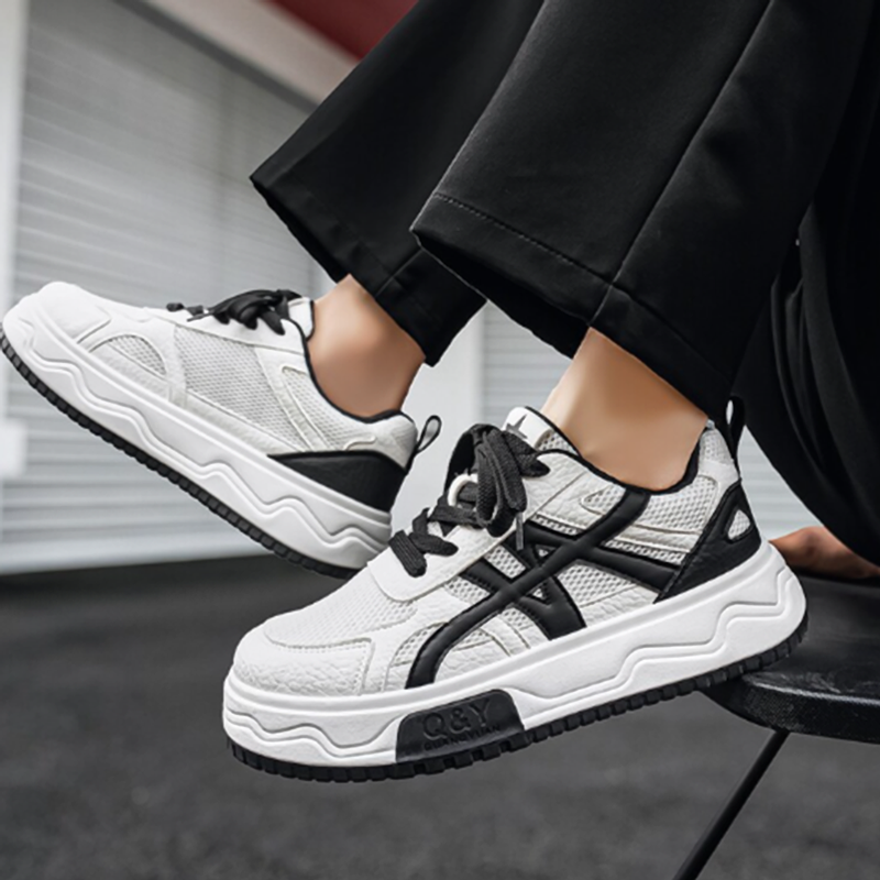 COLOR BLOCK MESH CASUAL SNEAKERS I-0246