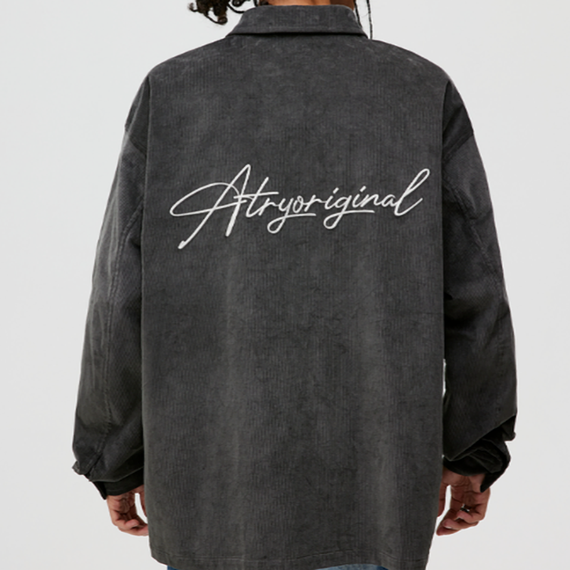 RETRO FLORAL CORDUROY SHIRT I-0080