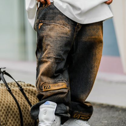 HEAVY WASH HIP-HOP JEANS I-0133