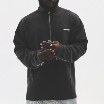 LOOSE HALF-ZIP SWEAT SHIRTI-0010