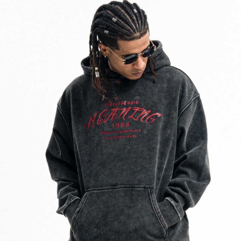 HOODED SHAKER SWEATSHIRT I-0161