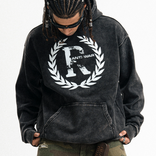 VINTAGE STYLE HOODED SWEATSHIRT I-0155