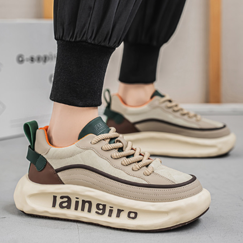 AUTUMN LEATHER DAD SNEAKERS I-0212