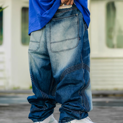 MID-RISE DURABLE DENIM PANTS I-0130