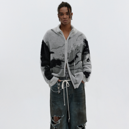 RETRO GRADIENT CARDIGAN JACKET