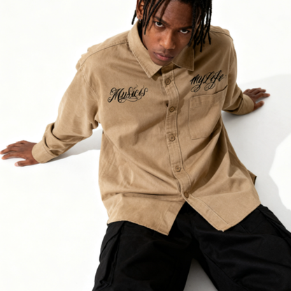 VINTAGE CHICANO TATTOO WORK SHIRT I-0170