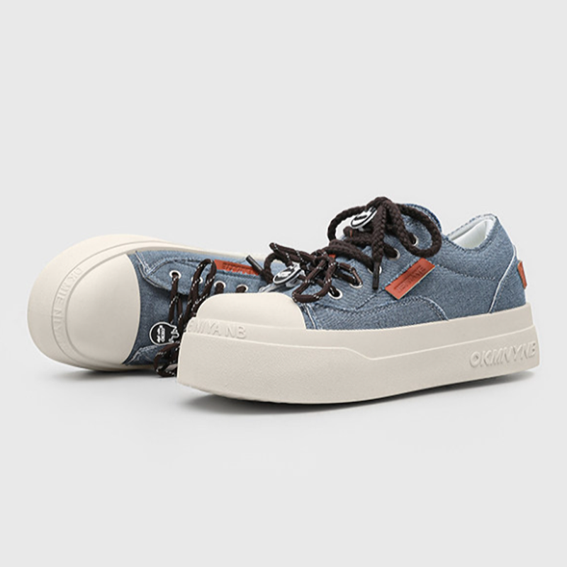 DENIM PLATFORM SNEAKERS I-0247
