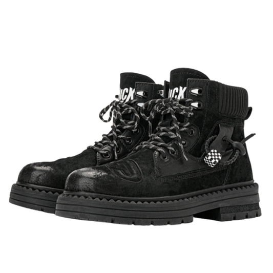 RETRO THICK-BOTTOM BOOTS I-0037