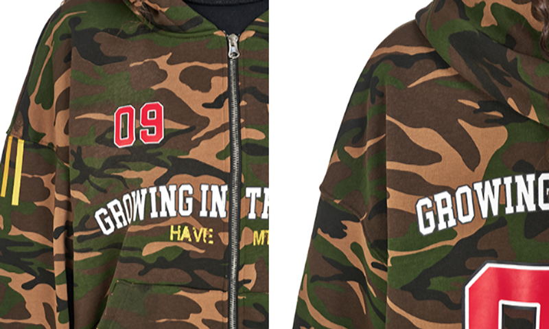 RETRO CAMO HOODED SWEATSHIRT I-0185