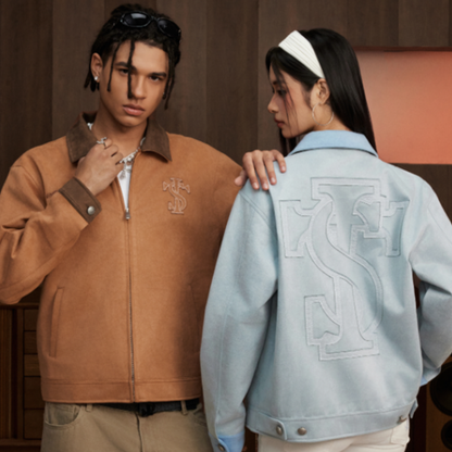 FAUX SUEDE PATCHWORK JACKET I-0051