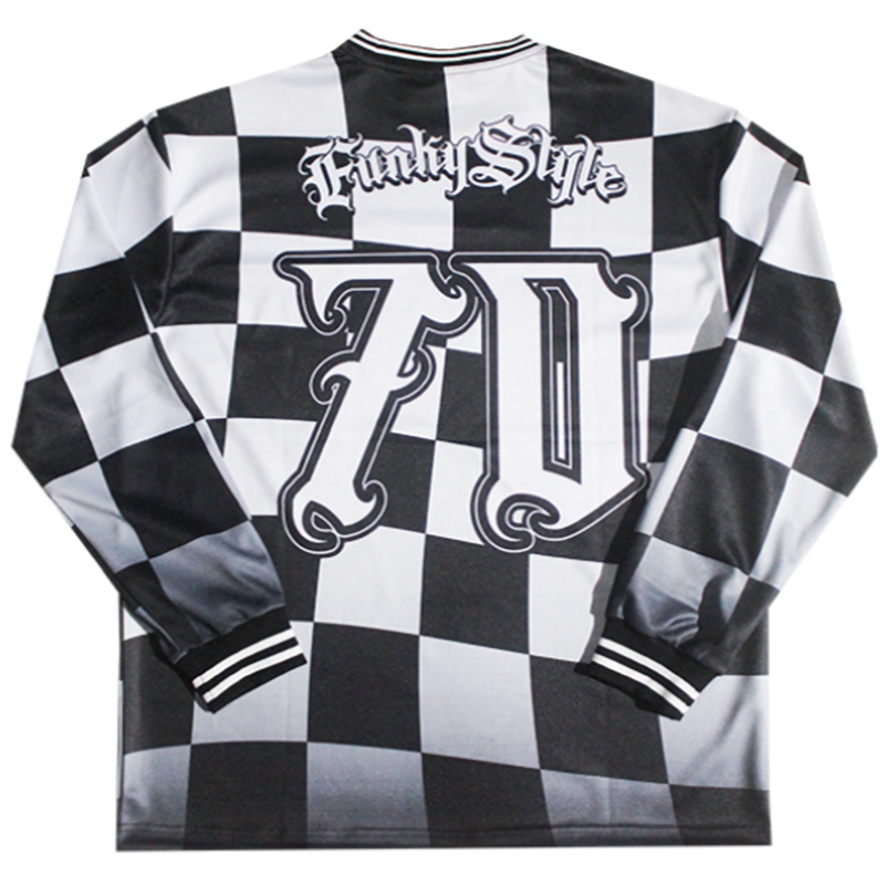 PLAID HIP-HOP LONG SLEEVE TEE I-0118