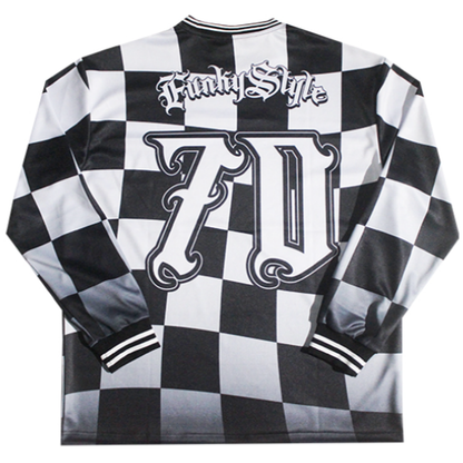 PLAID HIP-HOP LONG SLEEVE TEE I-0118