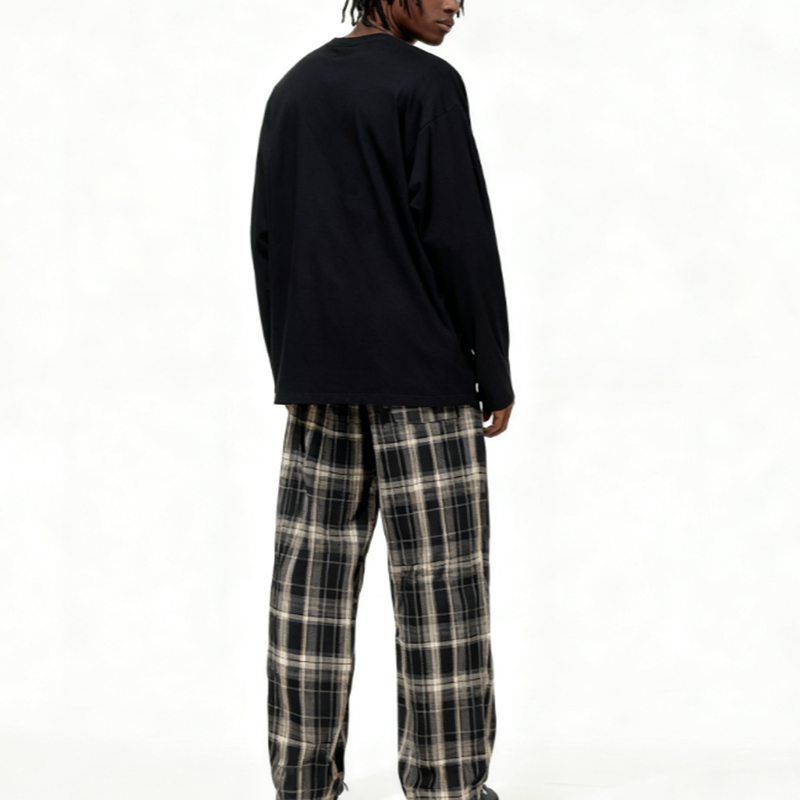 FUNKY PLAID STREET PANTS I-0171