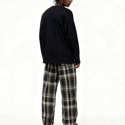 FUNKY PLAID STREET PANTS I-0171