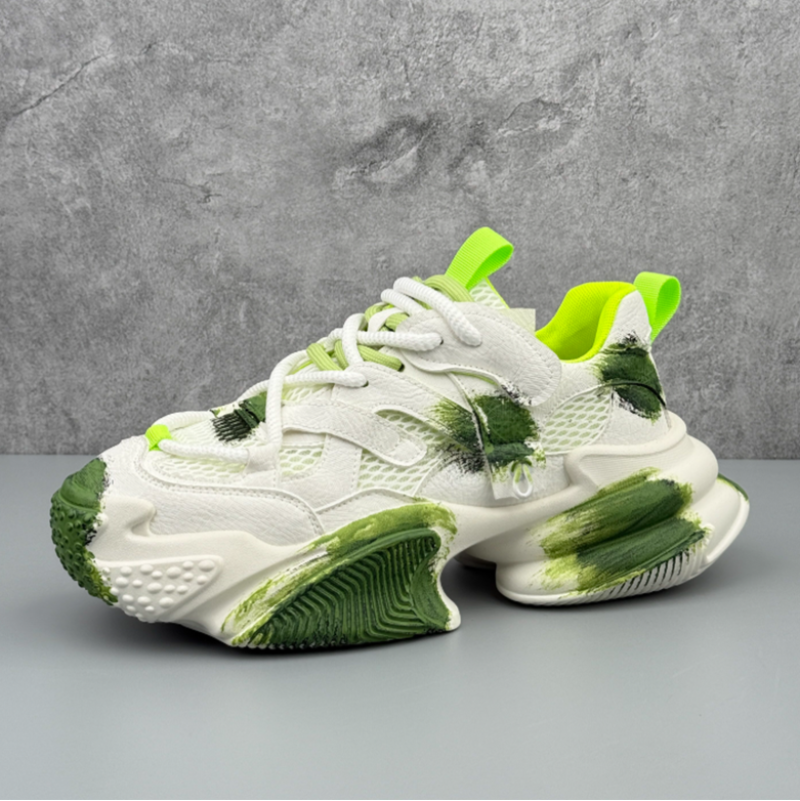 GRAFFITI THICK-SOLE SNEAKERS I-0234