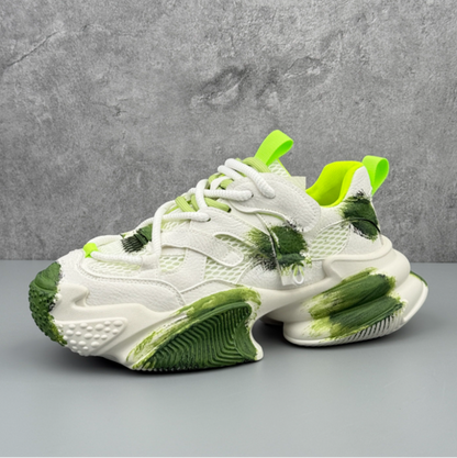 GRAFFITI THICK-SOLE SNEAKERS I-0234