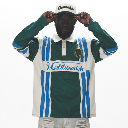 COLOR BLOCK LONG SLEEVE POLO I-0005