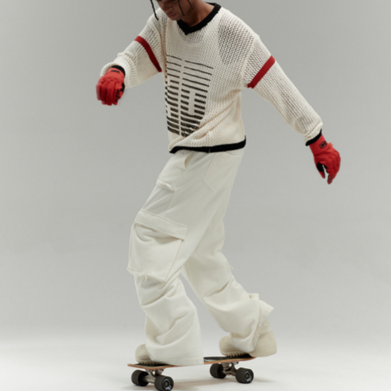 VINTAGE V-NECK KNIT SHIRT I-0069