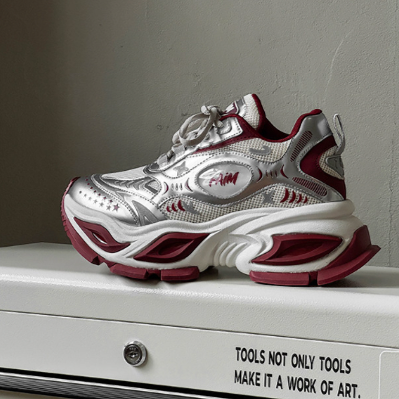 SPRING RED CASUAL SNEAKERS I-0224