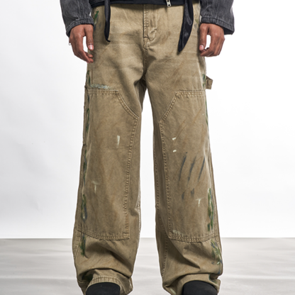 VINTAGE SCRATCHED JEANS I-0041