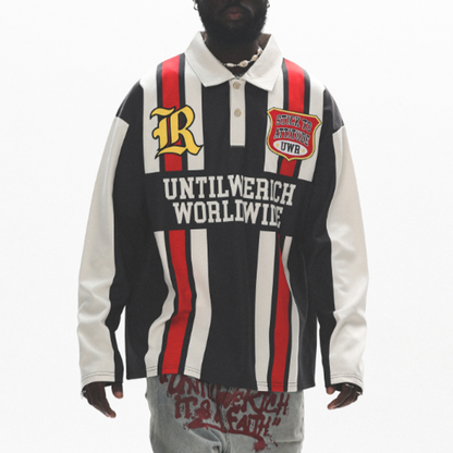 RETRO COLORBLOCK POLO SHIRT I-0003