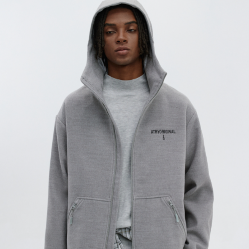 HEAVYWEIGHT TWEED HOODIE JACKET I-0077