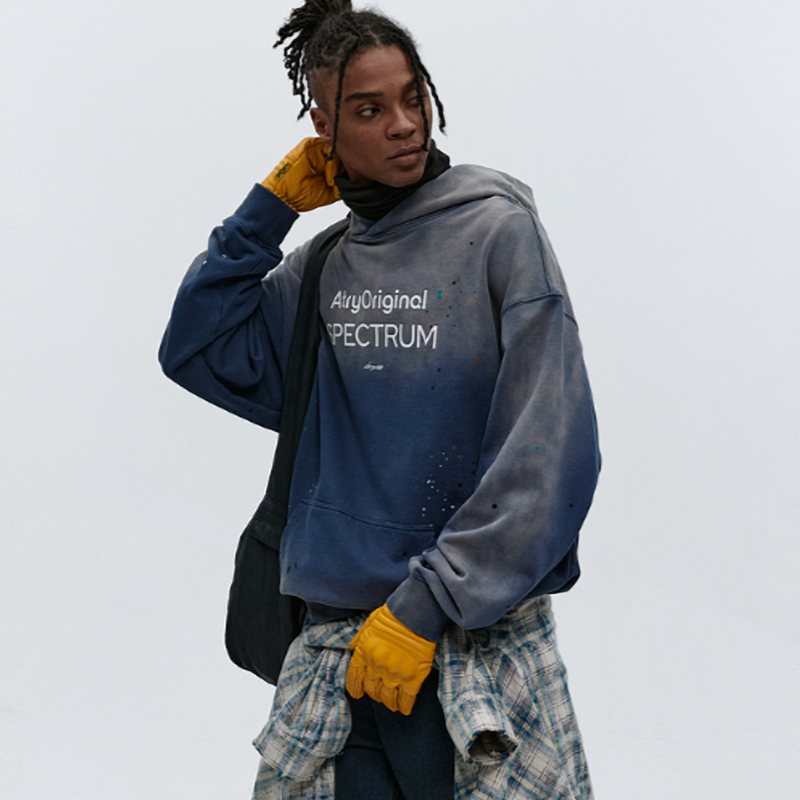 RETRO INK WASH HOODIE I-0068