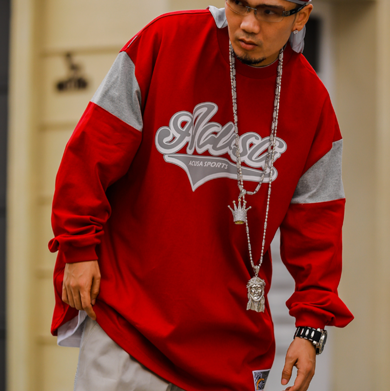 RETRO HIP-HOP COLORBLOCK TEE I-0125