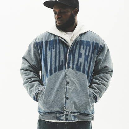 VINTAGE DENIM BASEBALL JACKET I-0009