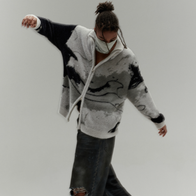 RETRO GRADIENT CARDIGAN JACKET