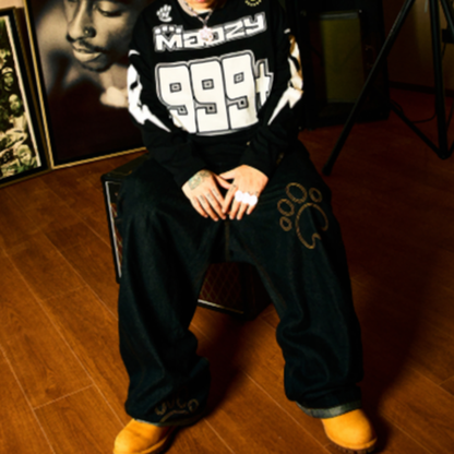 RETRO HOCKEY JERSEY SWEATSHIRT I-0198