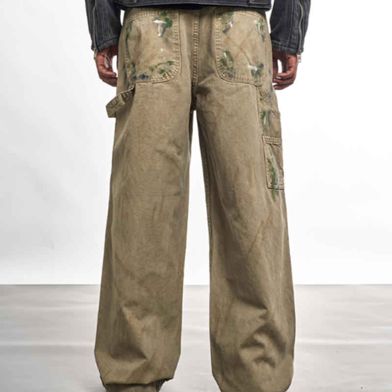 VINTAGE SCRATCHED JEANS I-0041