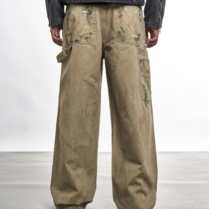 VINTAGE SCRATCHED JEANS I-0041