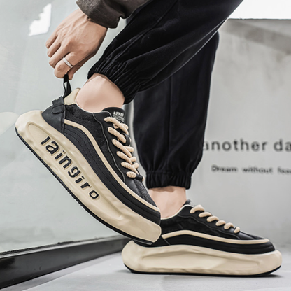 AUTUMN LEATHER DAD SNEAKERS I-0212