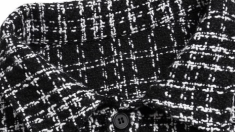 PLAID LEATHER SHIRT JACKET I-0086